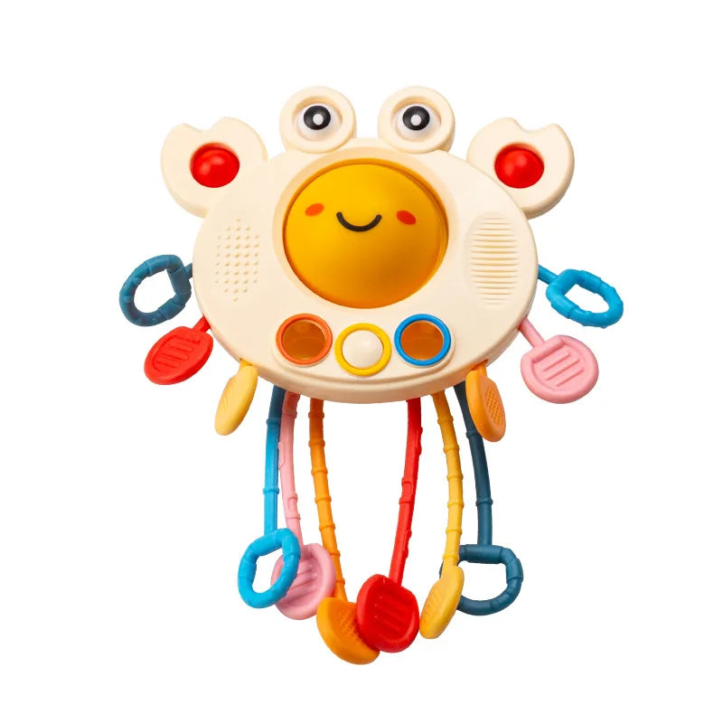🧸 Juguete Sensorial Montessori para Bebés | Centro de Actividades de Silicona + Mordedor (6-12 meses)