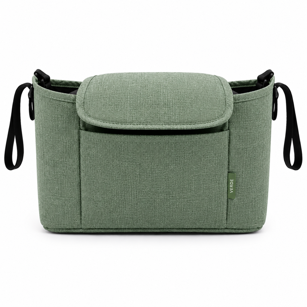 🍼 Organizador Universal para Carrito de Bebé Gran Capacidad con Portavasos