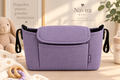 🍼 Organizador Universal para Carrito de Bebé Gran Capacidad con Portavasos