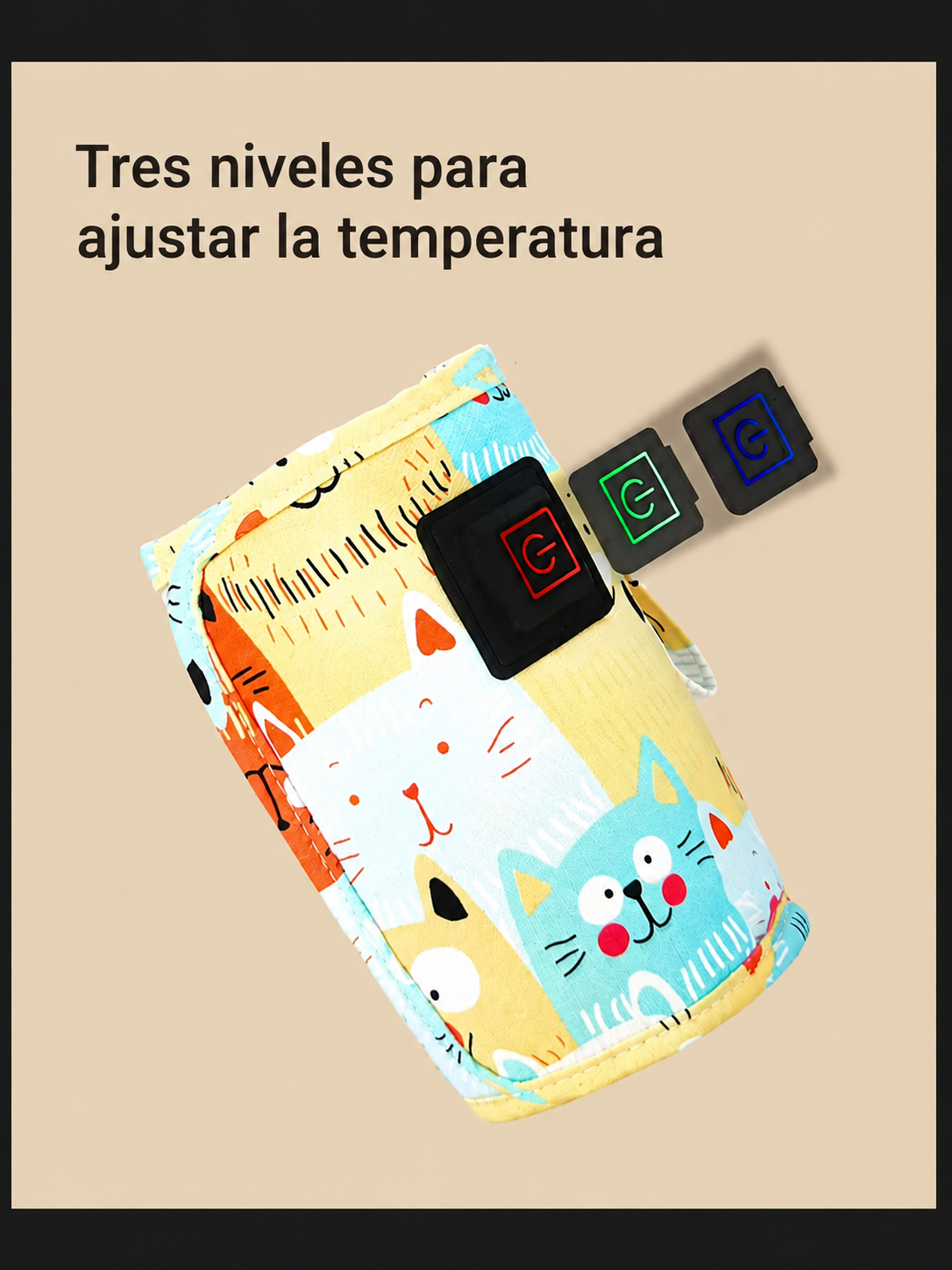 Calienta Biberones USB Portátil | Funda Térmica para Carrito de Bebé