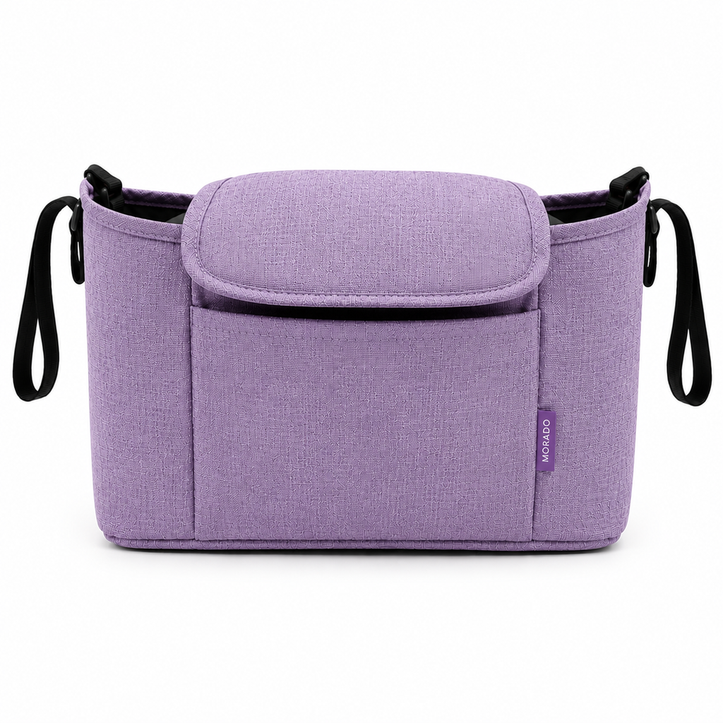 🍼 Organizador Universal para Carrito de Bebé Gran Capacidad con Portavasos
